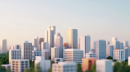 Obraz premium Thriving Metropolis:Futuristic Urban Landscape of Soaring Skyscrapers and Economic Prosperity