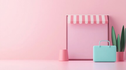 Loyalty Program Page with Reward Points Isolated on White Background 3D