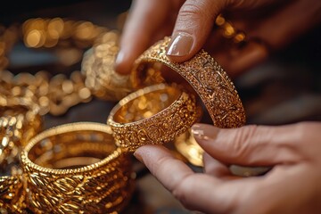 Master jeweler makes jewelry and repairs bracelets, rings and chains