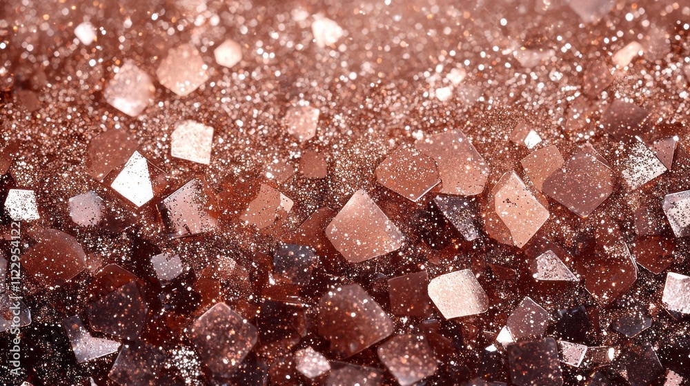 Poster Captivating hues of mocha mousse create a sparkling abstract surface, inviting viewers to lose themselves in its textured beauty