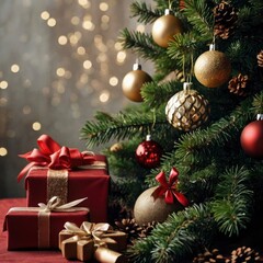 Obraz premium Christmas tree in the city