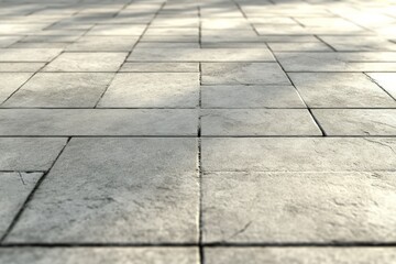 seamless texture of light gray concrete pavers 