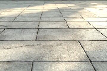 seamless texture of light gray concrete pavers 
