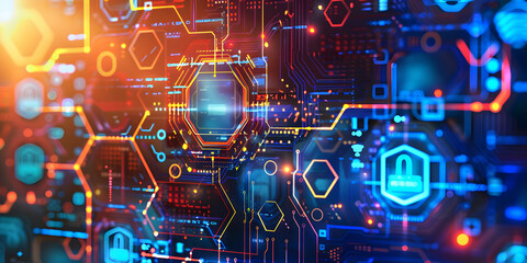 Obraz premium Big Data Protection and Cybersecurity Illustrated on White Background 