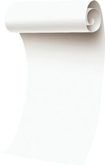 Blank white scroll ready for writing