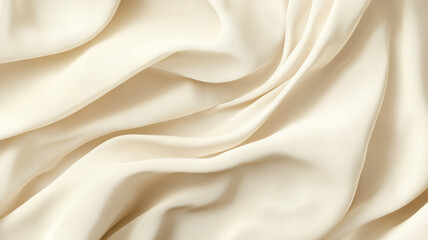 Obraz premium seamless linen fabric background in soft beige tones, featuring smooth folds and luxurious texture, perfect for design or textile projects