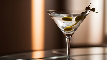 Glass with martini