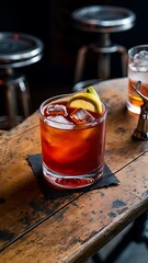 Glass of cider or pear cocktail or lemonade cinnamon sticks anise stars on white wooden background