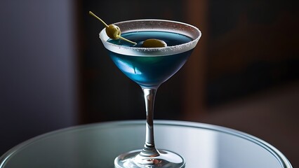 Glass with martini