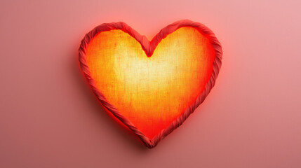 affectionate silhouette Valentine background Glowing heart silhouette with soft edges