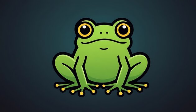 recommend clip art:  frog logo icon Male frog cartoon character mascot design, including flat and line art design,5