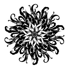 Doodle  mandala illustration inspired by wheels and flower that can be used for sticker, book, mandala, scrapbook, icon, decorative, etc. with aesthetic colorful color