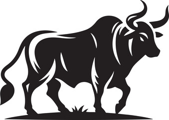 Fototapeta premium silhouette of a cow