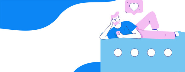 Flat vector illustration of business people operating work scene
