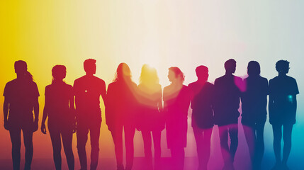 Obraz premium A diverse group of people symbolizing team unity.