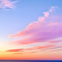 Obraz premium Gradient sky at sunset with warm pink and purple tones