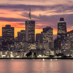 Obraz premium city skyline at night