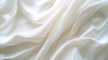 Fototapeta premium Elegant White Fabric Texture on Smooth Background for Design