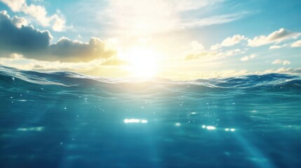 Fototapeta premium Coastal serenity sunrise and waves