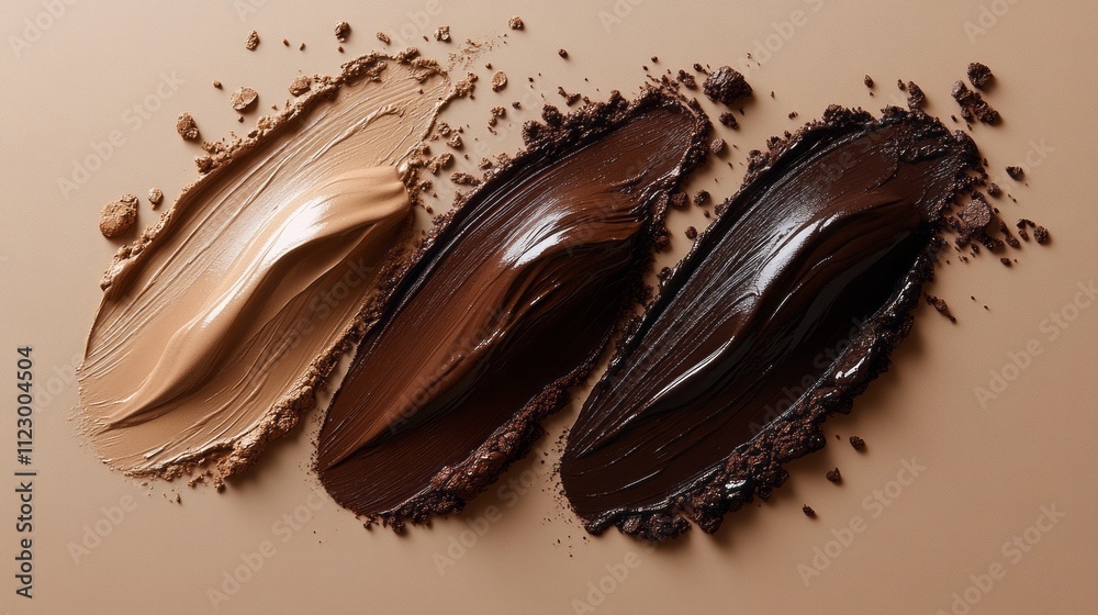 Poster rich swirls of beige, brown, and dark chocolate create a visually captivating display that invites t