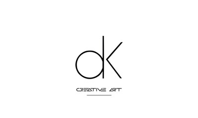 KD, DK, K, D abstract letters logo monogram