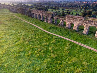 Aqueduct Park. An aerial view of ancient Rome.History of the Roman Empire