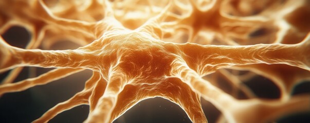 Abstract Neuron Growth Layered Glass Textures Illustrating Brain Plasticity, Unique Visual Representation of Neural Network Development and Synaptic Connections in the Human Brain, Showcasing the