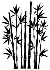 Obraz premium bambus silhouettes volume