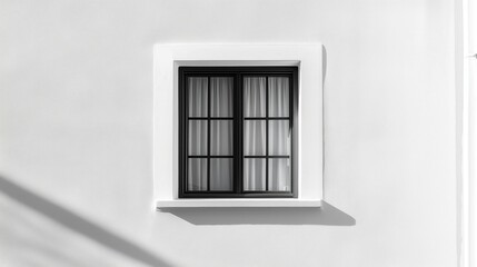 Obraz premium A large window on a white wall
