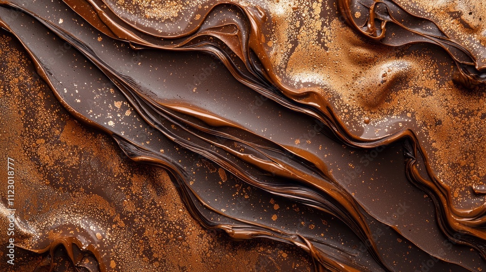 Poster Swirling layers of smooth and glossy mocha mousse epoxy resin create a visually stunning and textured artwork that captivates the senses