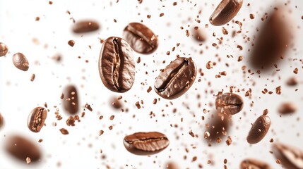 Obraz premium Coffee is scattered all over the place