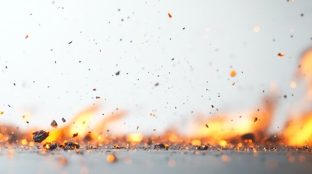 A dynamic scene of sparks and flames, creating an intense and energetic atmosphere.