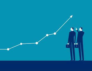 Plan for the future. Business forecasting vector flat style