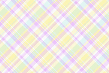 Fototapeta premium Damask textile background fabric, cell texture vector tartan. Poster seamless plaid pattern check in light and white colors.