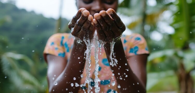 A campaign poster promoting access to clean water