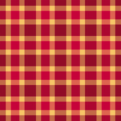 Knot pattern textile background, costume check seamless texture. Border vector fabric tartan plaid in red and orange colors.