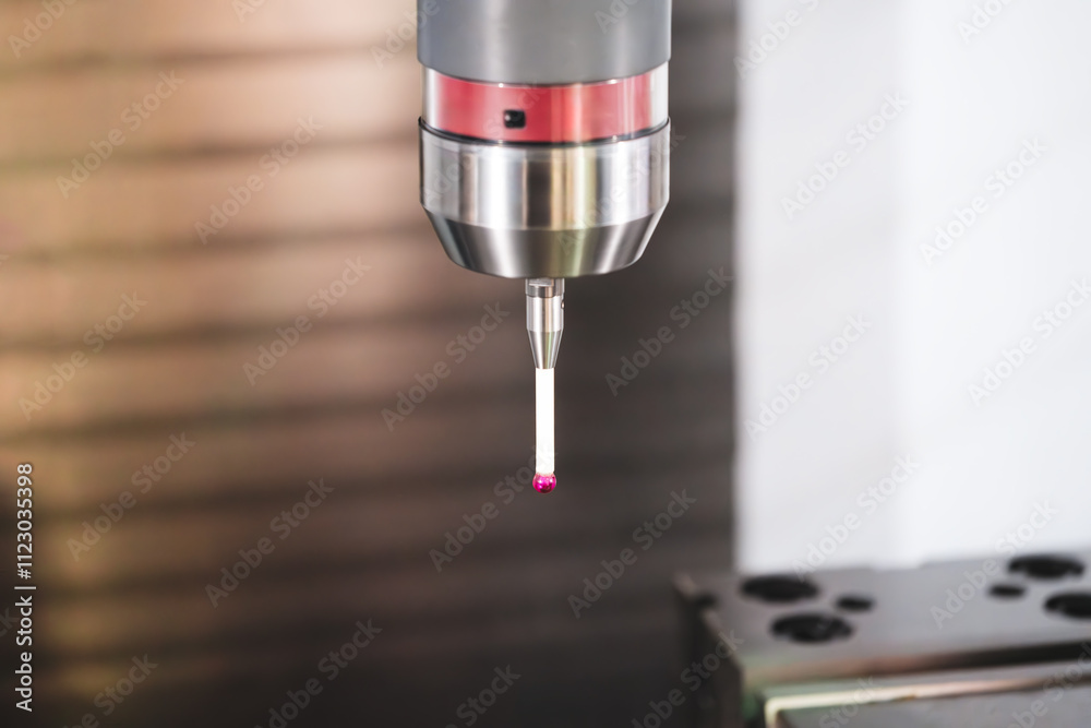 Poster Quality control on milling CNC machine, coordinate measuring machine, Quality control machine