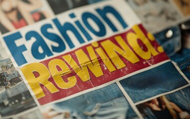 Fashion Rewind: A Nostalgic Collage of Vintage Photos and Bold Typography. Explore the Trends and Styles of the Past in this Striking Visual Composition.