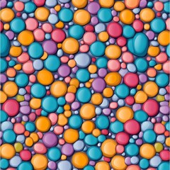 Obraz premium Seamless colorful dots in confetti style, lively background