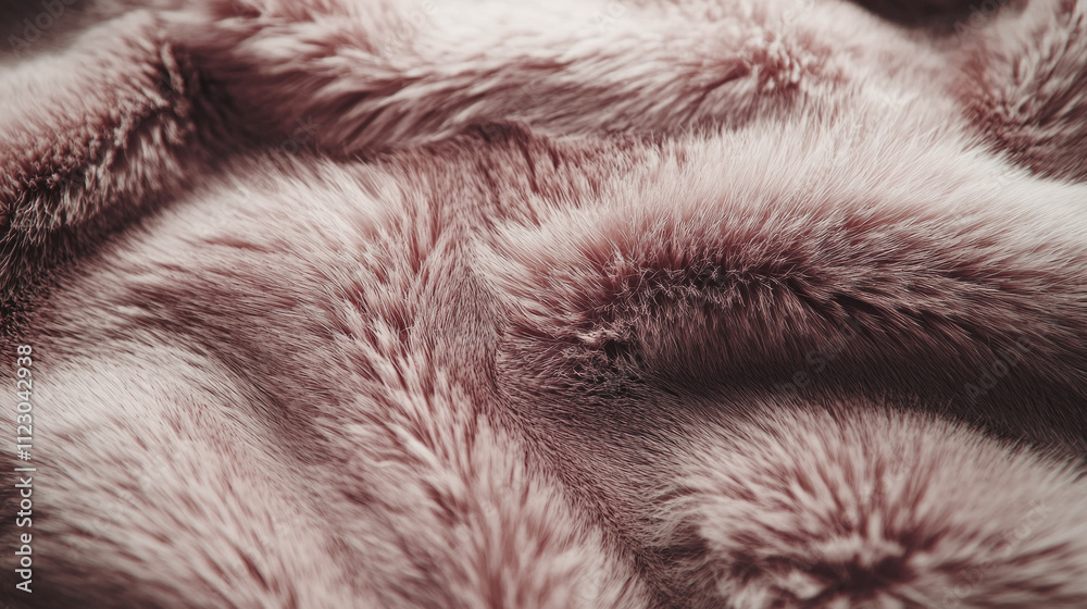 Poster soft and inviting mocha fur showcases its trendy color and texture, ideally suited for contemporary 