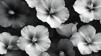 Fototapeta premium Monochrome Flower Illustration