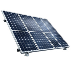 Solar panel system ready for installation in sustainable energy project isolated on transparent background cutout png