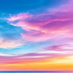 Obraz premium Vibrant sunset sky with pink, purple, and orange gradient