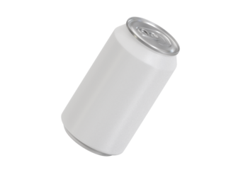Aluminum can drinks or soda aluminum can, transparent background