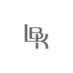 Obraz premium Classic LBK L B K Monogram Typography Logo Design Vector