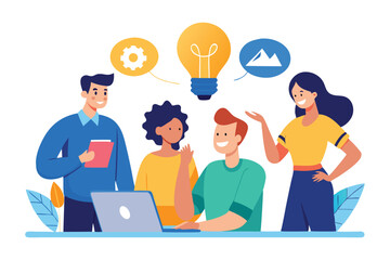 business people team work vector illustration