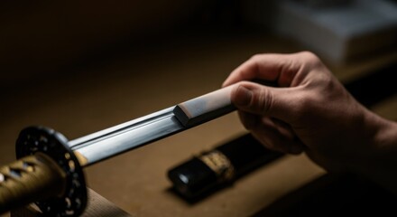 Japanese katana sword maintenance polishing