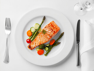 grilled salmon steak