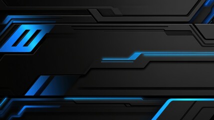 Fototapeta premium Abstract Futuristic Tech Background: Dark and Blue Digital Design