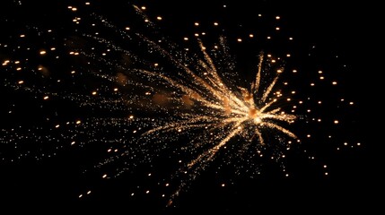 Fireworks in the sky on a black background